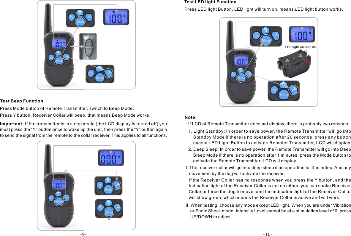 Page 6 of ECARE ELECTRONICS PET998DRU Rechargeable and Waterproof Remote Training Collar User Manual Petainer EN PET998DRU                  20170222