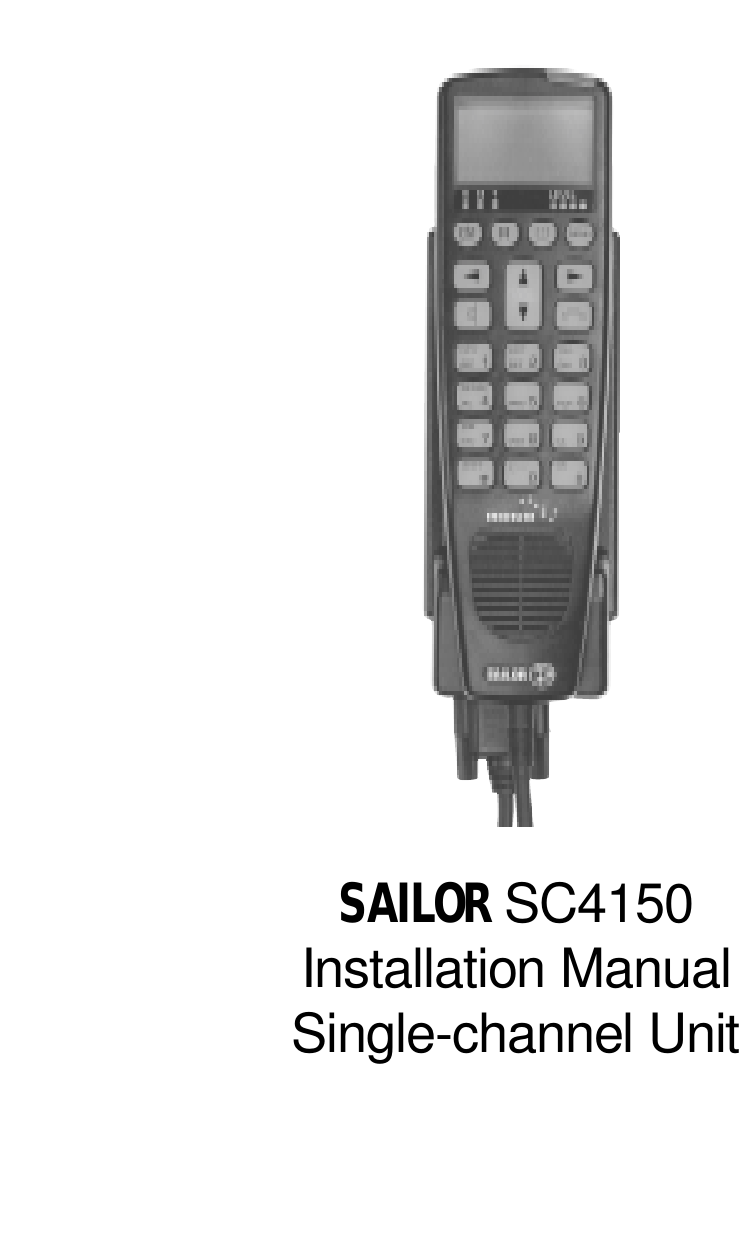 SAILOR SC4150Installation ManualSingle-channel Unit