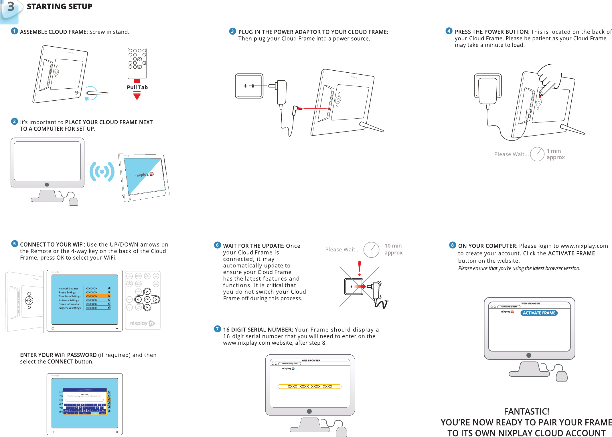 ELECTRON TECHNOLOGY W0215 WiFi Digital Photo Frame User Manual W15A QS