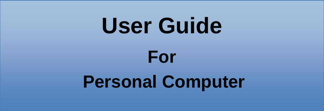  User Guide For Personal Computer  