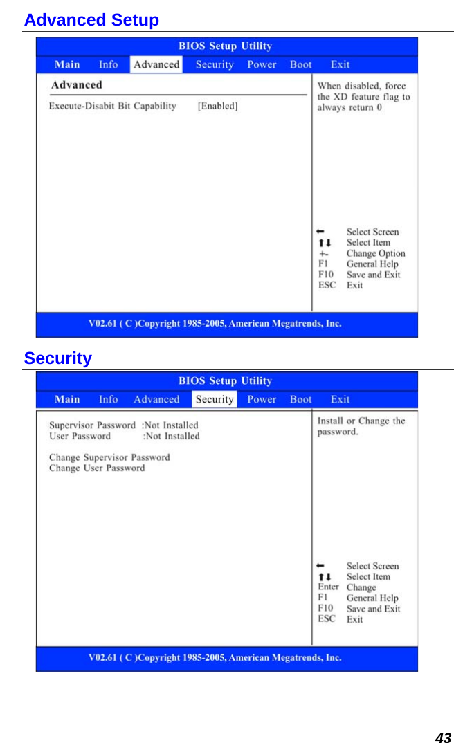  43 Advanced Setup  Security  