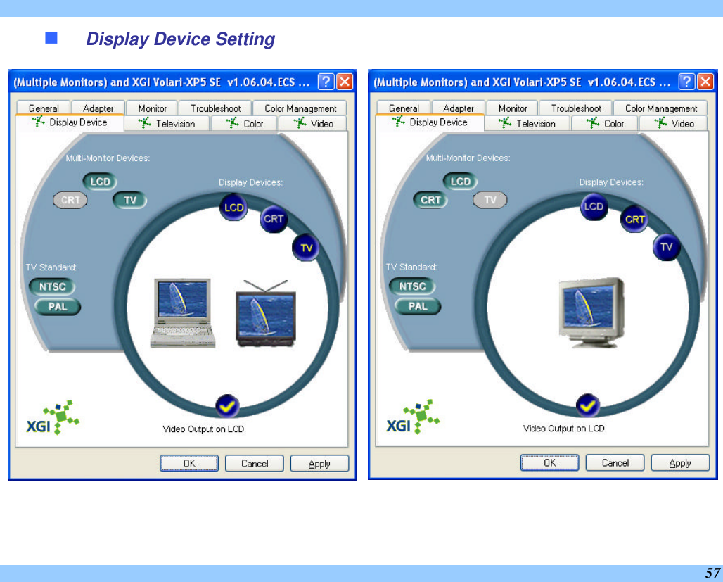  57 n Display Device Setting   