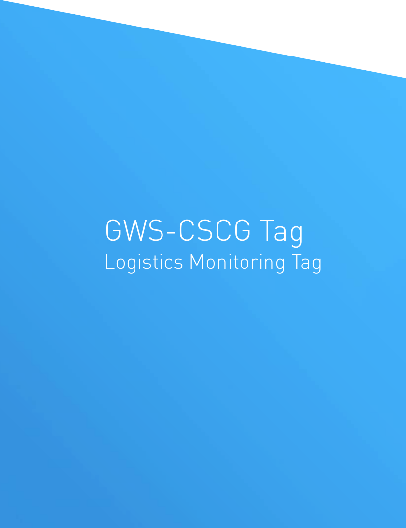 GWS-CSCG TagLogistics Monitoring Tag