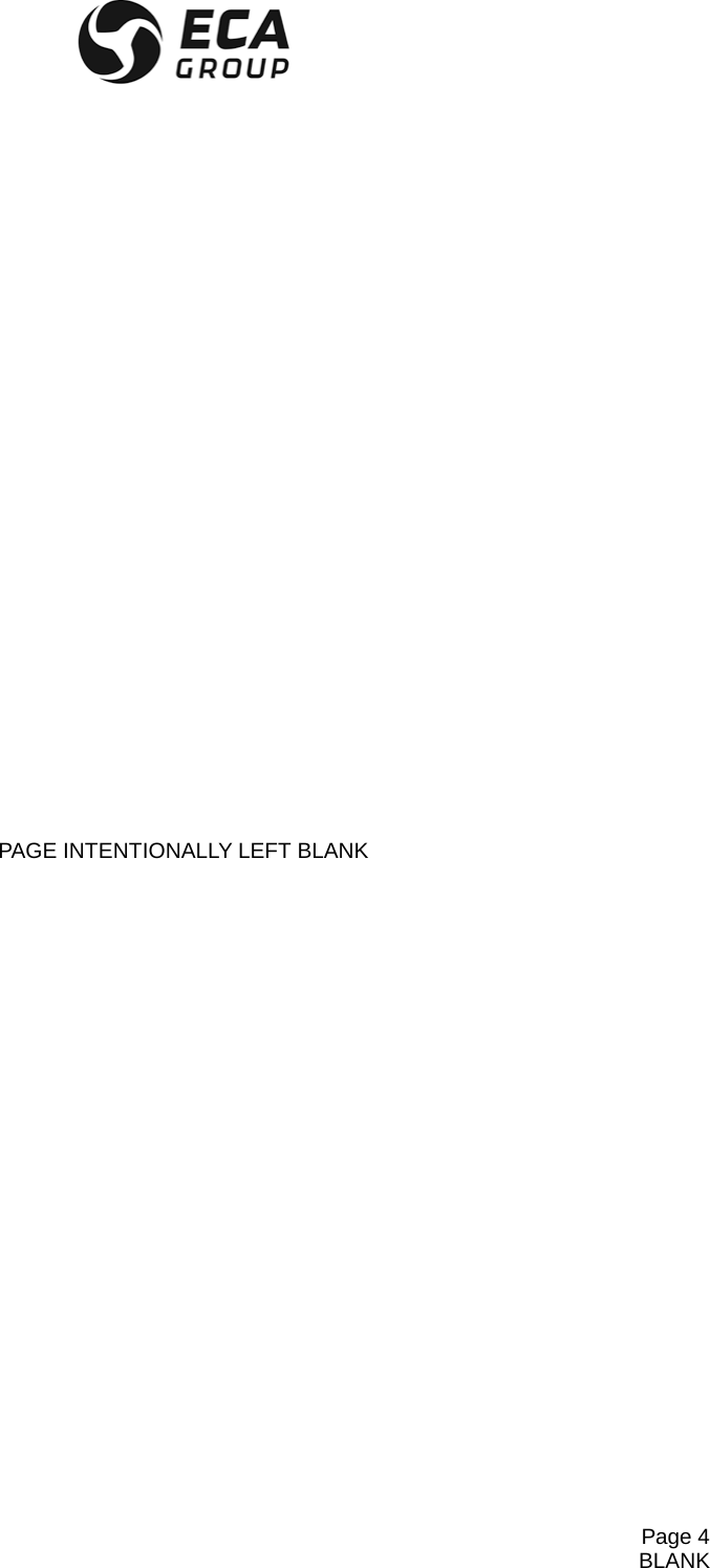  Page 4 BLANK PAGE INTENTIONALLY LEFT BLANK