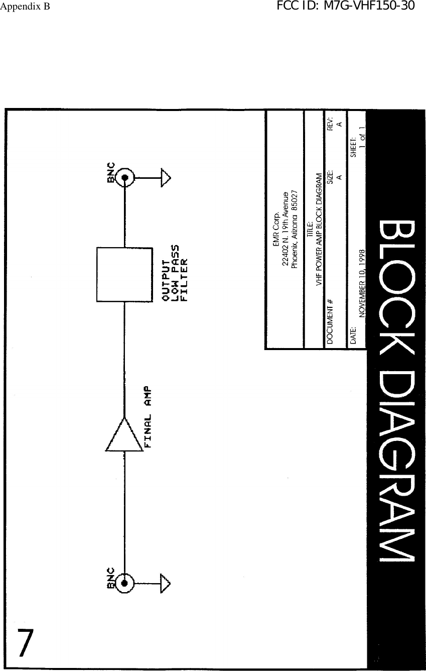 Appendix B                                                                        FCC ID: M7G-VHF150-30