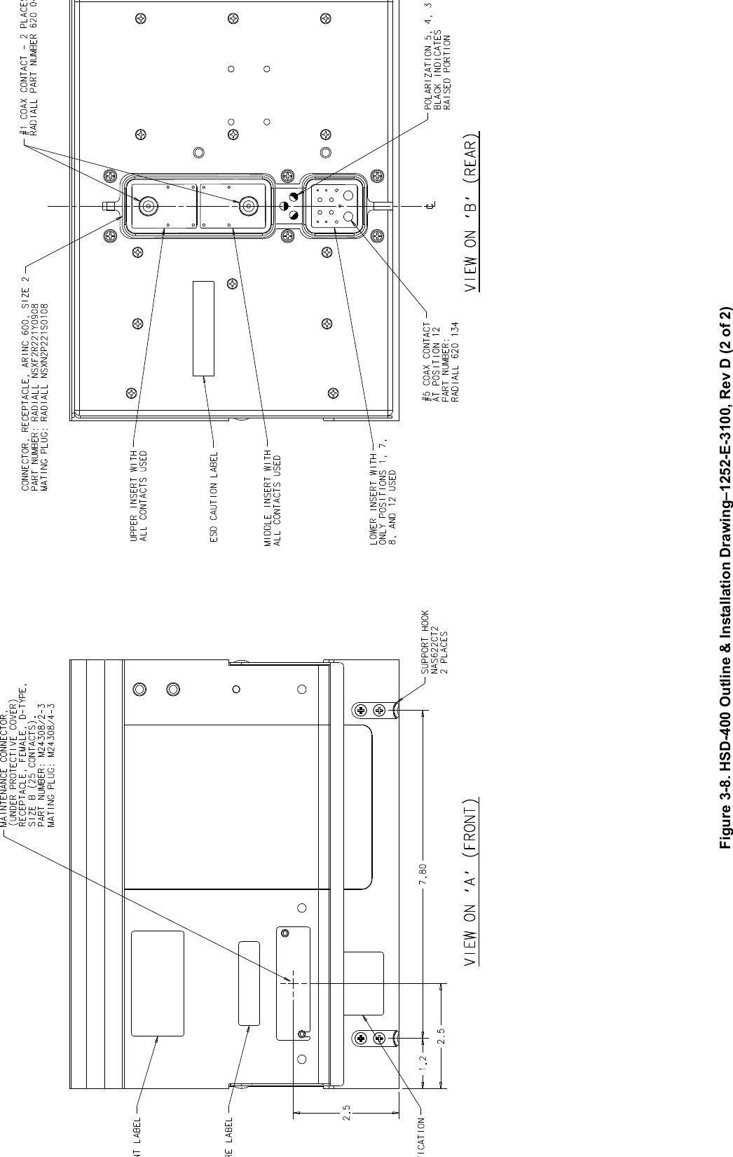 Figure 3-8. HSD-400 Outline &amp; Installation Drawing–1252-E-3100, Rev D (2 of 2)