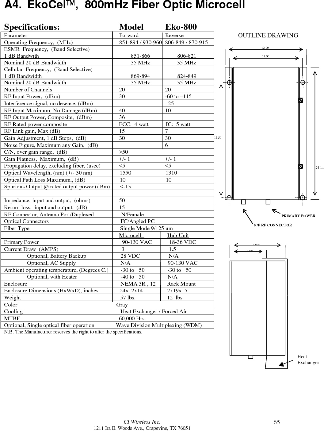 CI Wireless Inc.1211 Ira E. Woods Ave., Grapevine, TX 7605166