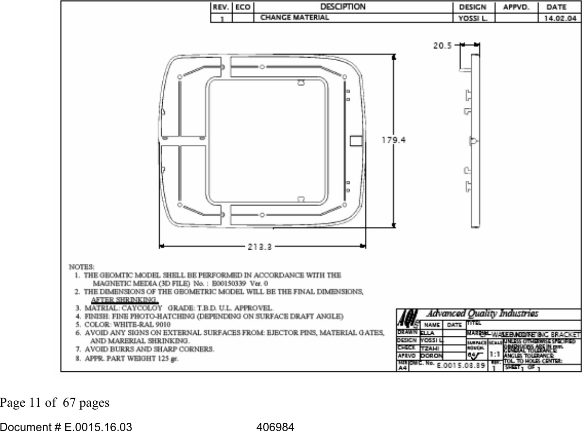  Page 11 of  67 pages  Document # E.0015.16.03          406984            