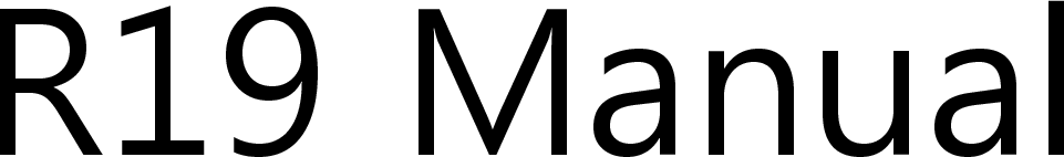 R19 Manual 
