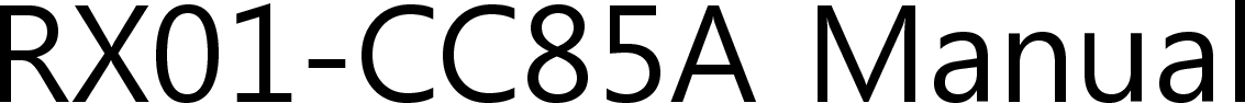 RX01-CC85A Manual 