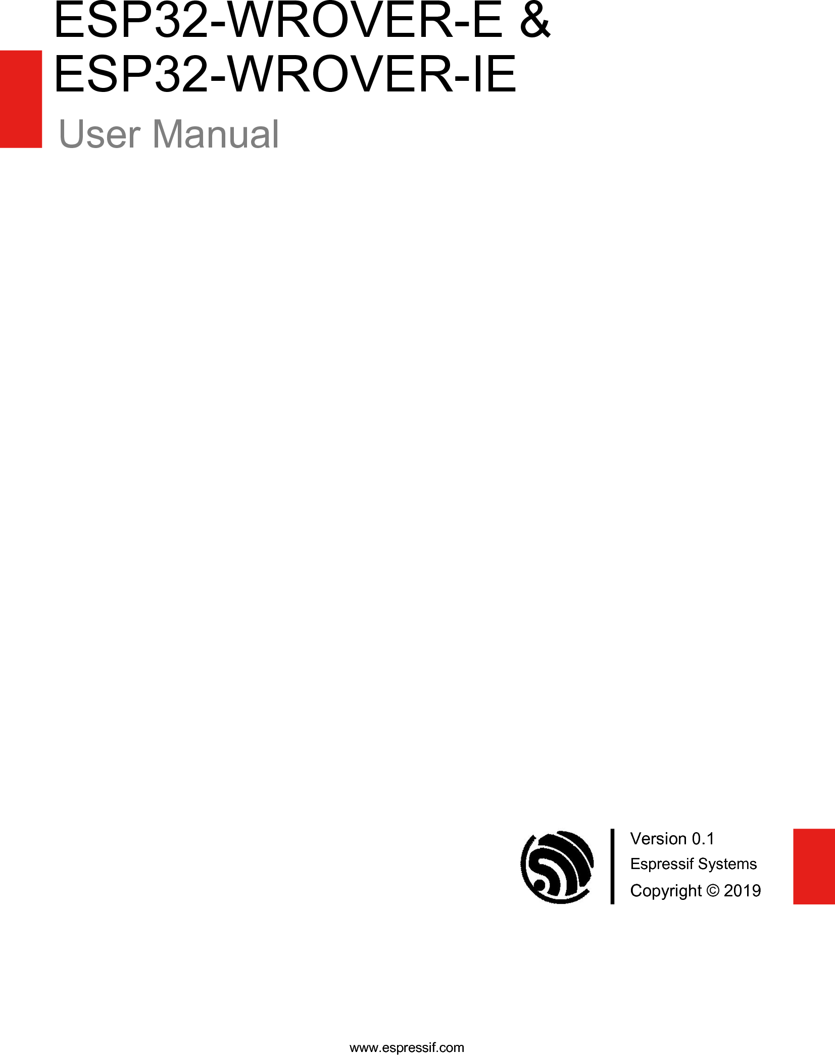 ESPRESSIF SYSTEMS ESP32WROVERE Wi-Fi & Bluetooth Internet Of Things ...