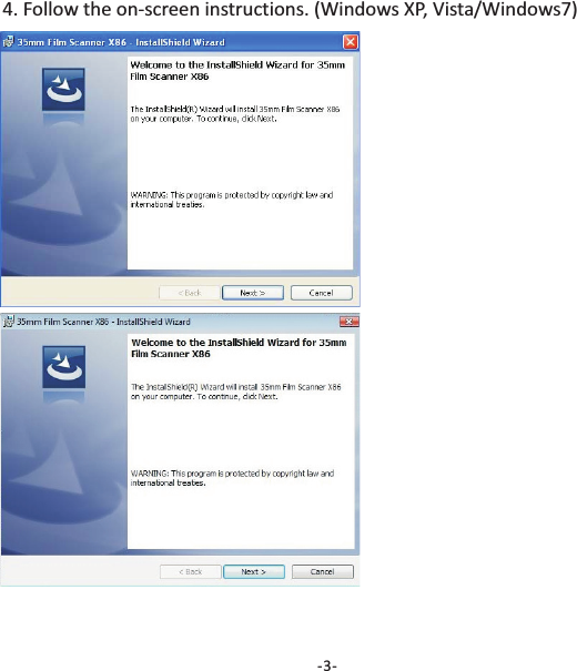 4. Follow the on-screen instructions. (Windows XP, Vista/Windows7)-3-