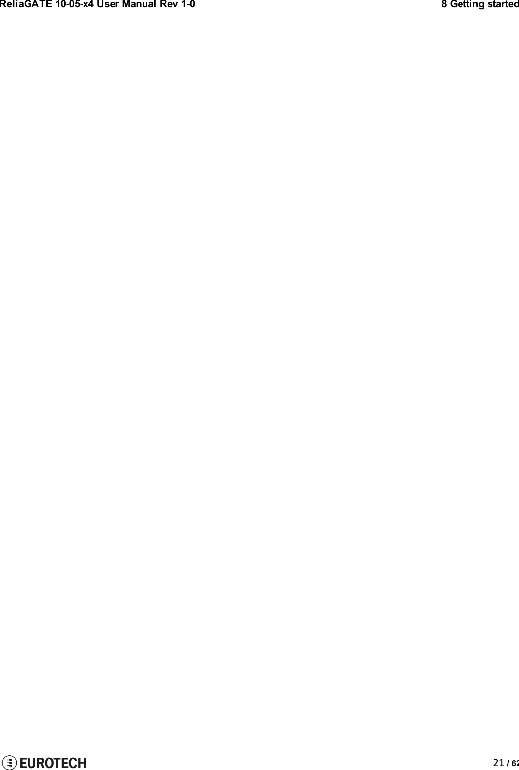 ReliaGATE 10-05-x4 User Manual Rev 1-08 Getting started21 / 62