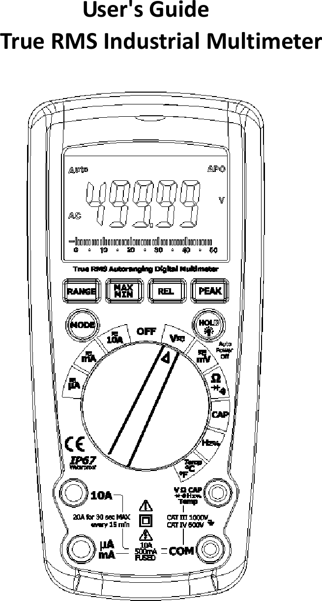 User'sGuideTrueRMSIndustrialMultimeter