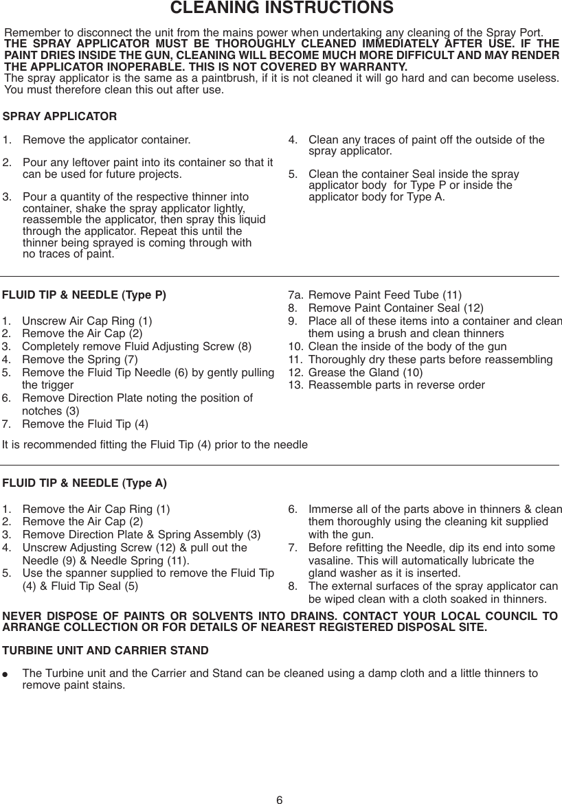 Page 6 of 12 - Earlex Earlex-Earlex-Paint-Sprayer-Hv7000-Users-Manual- L0285 07/04  Earlex-earlex-paint-sprayer-hv7000-users-manual