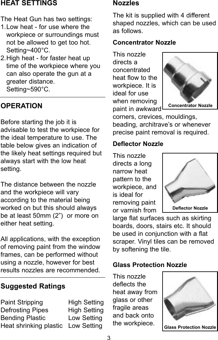 Page 3 of 8 - Earlex Earlex-Heating-Gun-Kit-Hg-1600K-Users-Manual- Hg1600  Earlex-heating-gun-kit-hg-1600k-users-manual