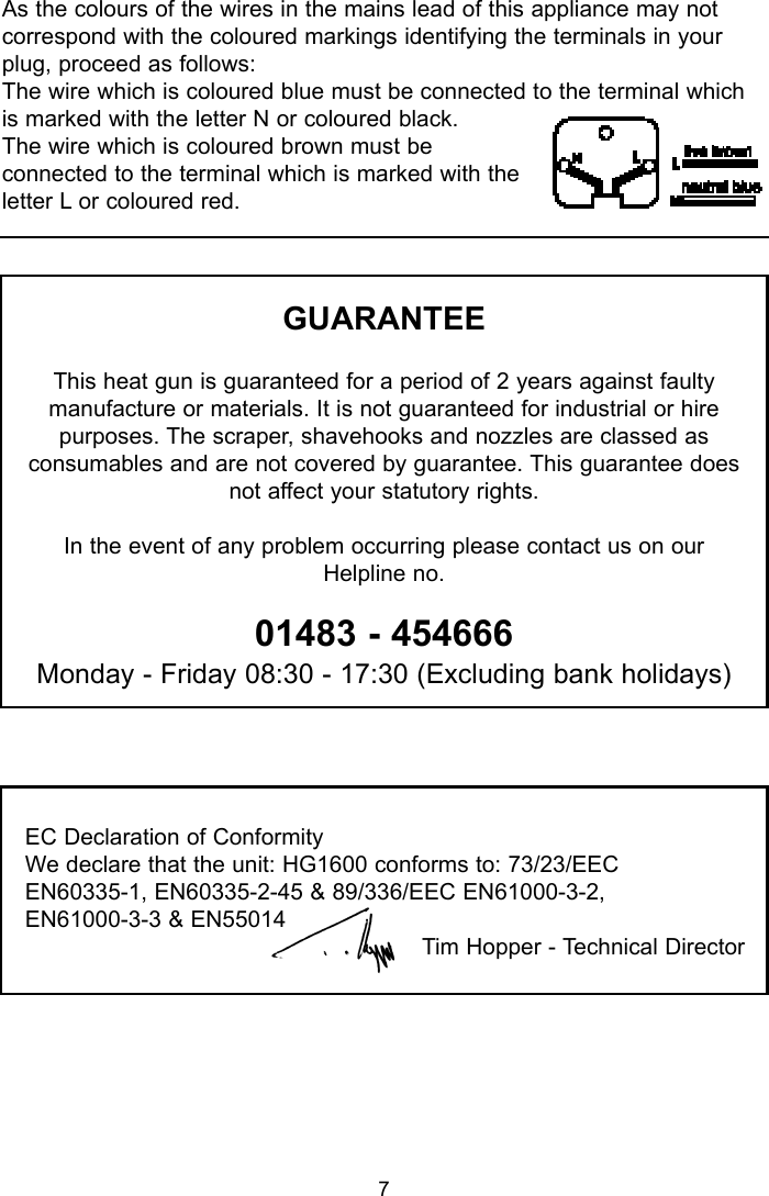 Page 7 of 8 - Earlex Earlex-Heating-Gun-Kit-Hg-1600K-Users-Manual- Hg1600  Earlex-heating-gun-kit-hg-1600k-users-manual