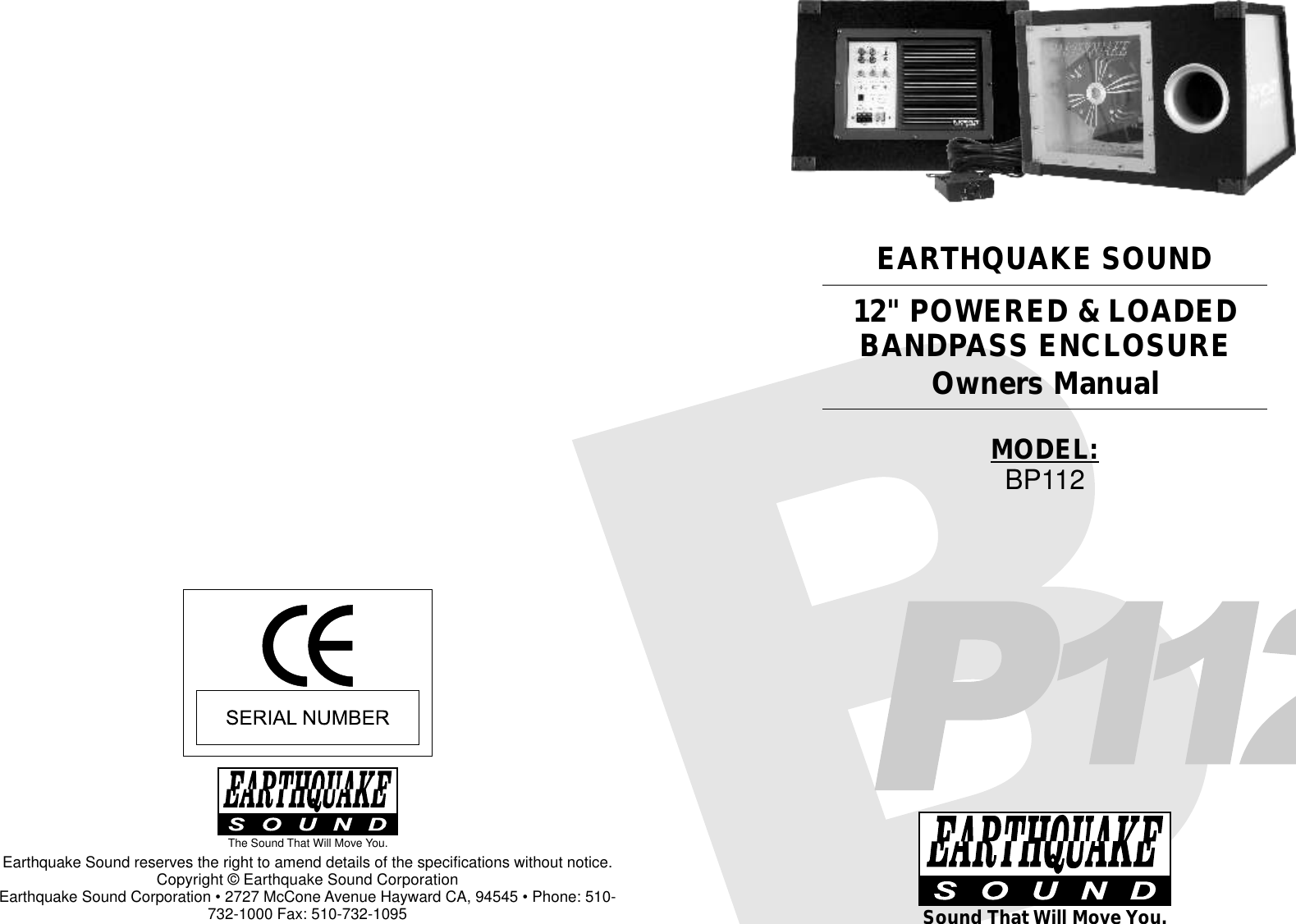 Page 1 of 6 - Earthquake-Sound Earthquake-Sound-Bp112-Users-Manual- Bp112 Manual  Earthquake-sound-bp112-users-manual