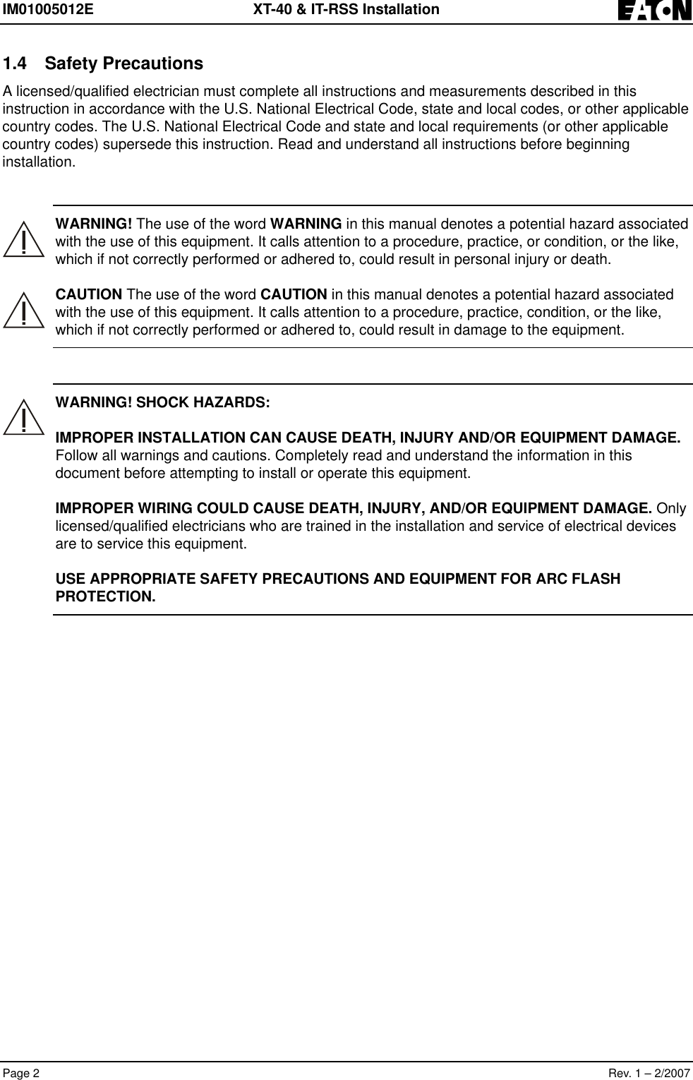 Page 4 of 12 - Eaton-Electrical Eaton-Electrical-Im01005012E-Users-Manual IM01005012E