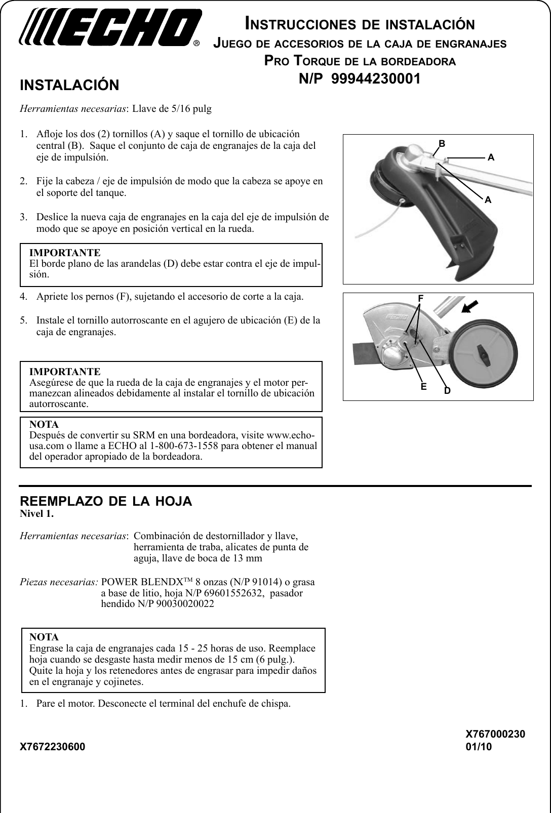 Page 3 of 8 - Echo Echo-99944230001-Users-Manual-  Echo-99944230001-users-manual