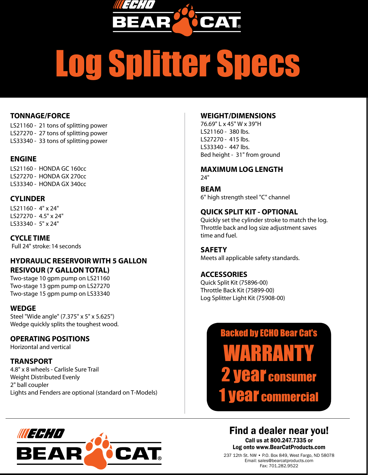 Page 2 of 2 - Echo Echo-Bear-Cat-Ls27270-Users-Manual-  Echo-bear-cat-ls27270-users-manual