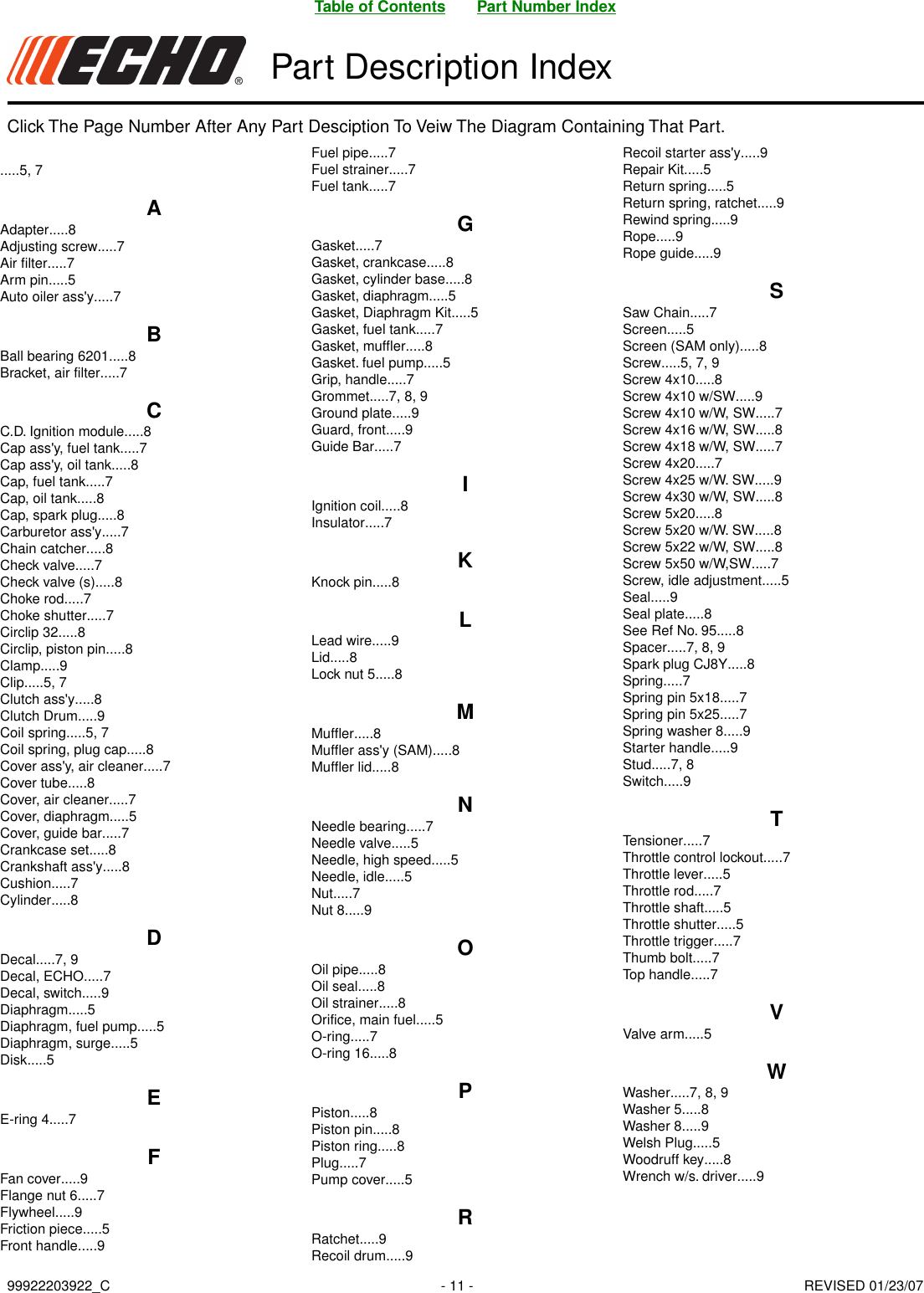 Page 11 of 12 - Echo Echo-Cs-280E-Users-Manual-  Echo-cs-280e-users-manual