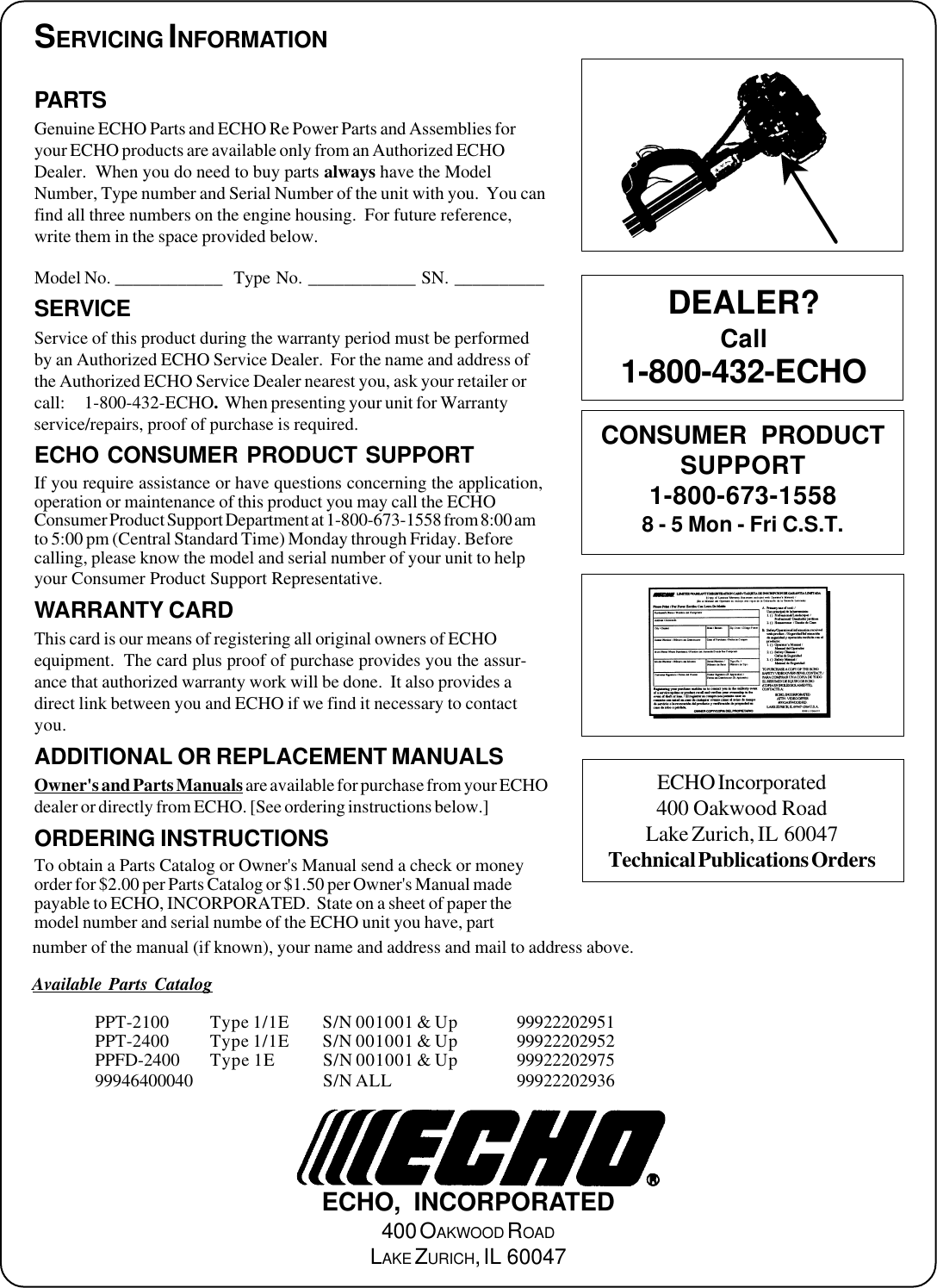 Page 8 of 8 - Echo Echo-Pp-1200-Pp-1250-Pp-1260-Pp-1400-Ppt-2100-Ppt-2400-Ppfd-2400-Users-Manual- Hedger  Echo-pp-1200-pp-1250-pp-1260-pp-1400-ppt-2100-ppt-2400-ppfd-2400-users-manual
