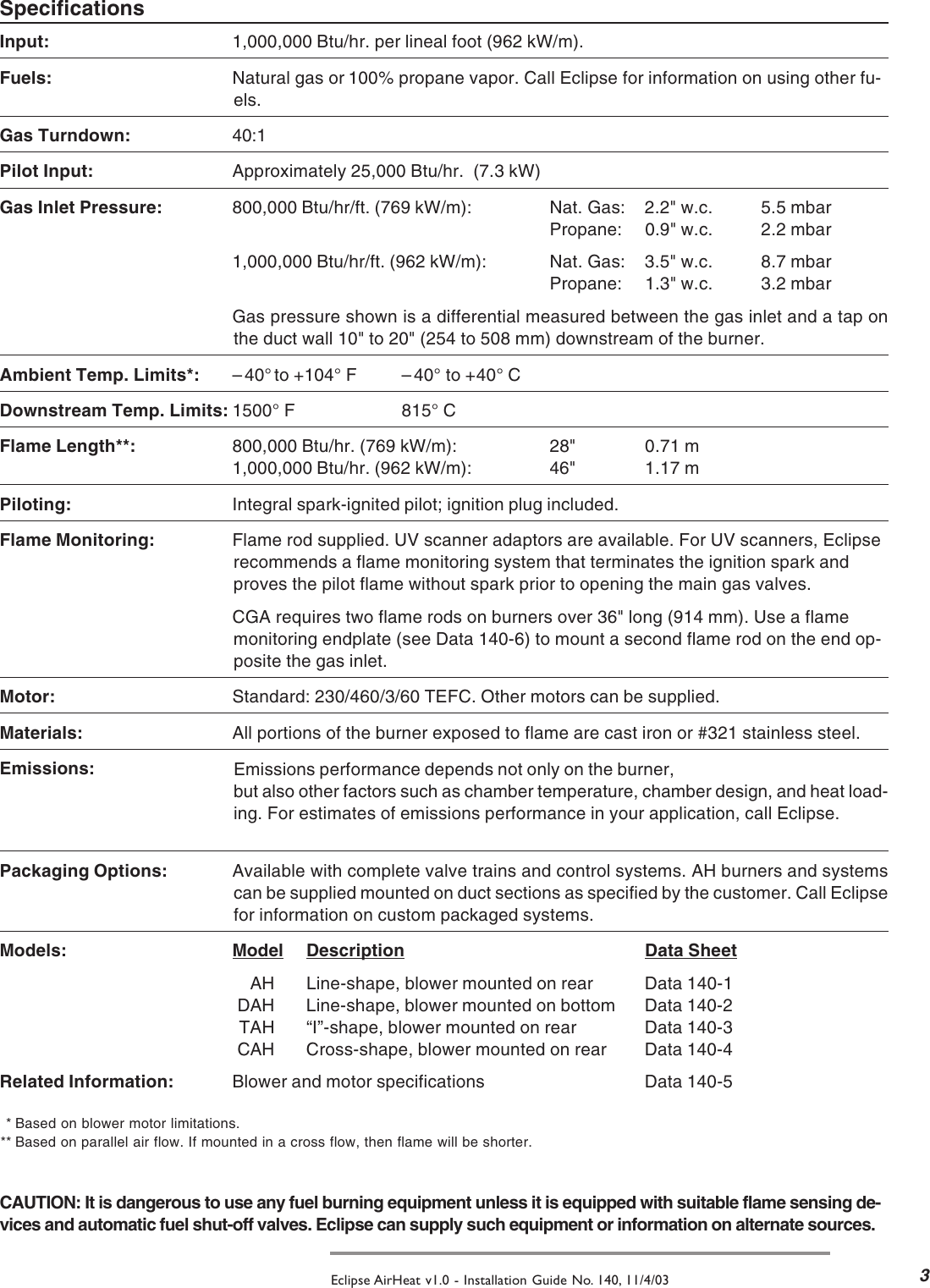 Page 3 of 8 - Eclipse-Combustion Eclipse-Combustion-Ah-Users-Manual- 140IG71003.pmd  Eclipse-combustion-ah-users-manual