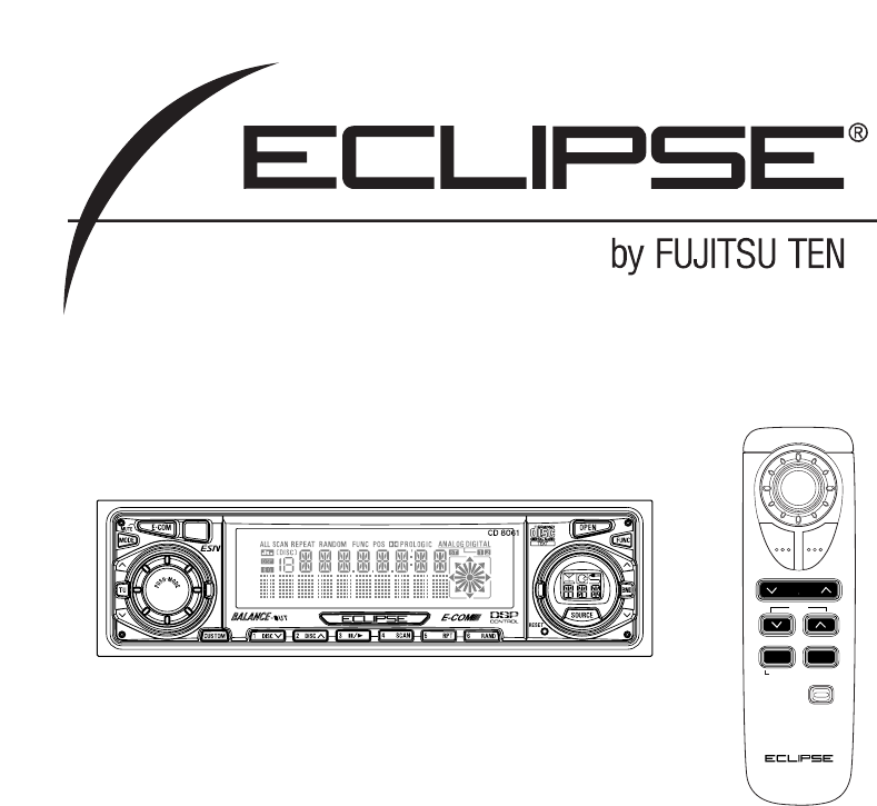 Eclipse Fujitsu Ten Car Stereo System