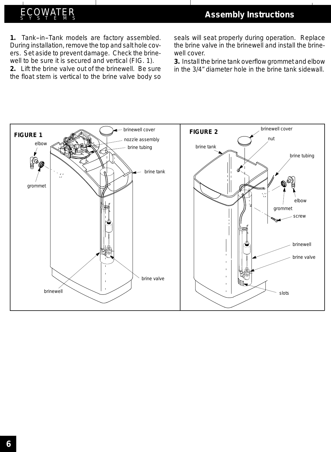 Page 6 of EcoWater Systems 7213206 Water Conditioner User Manual frtpg