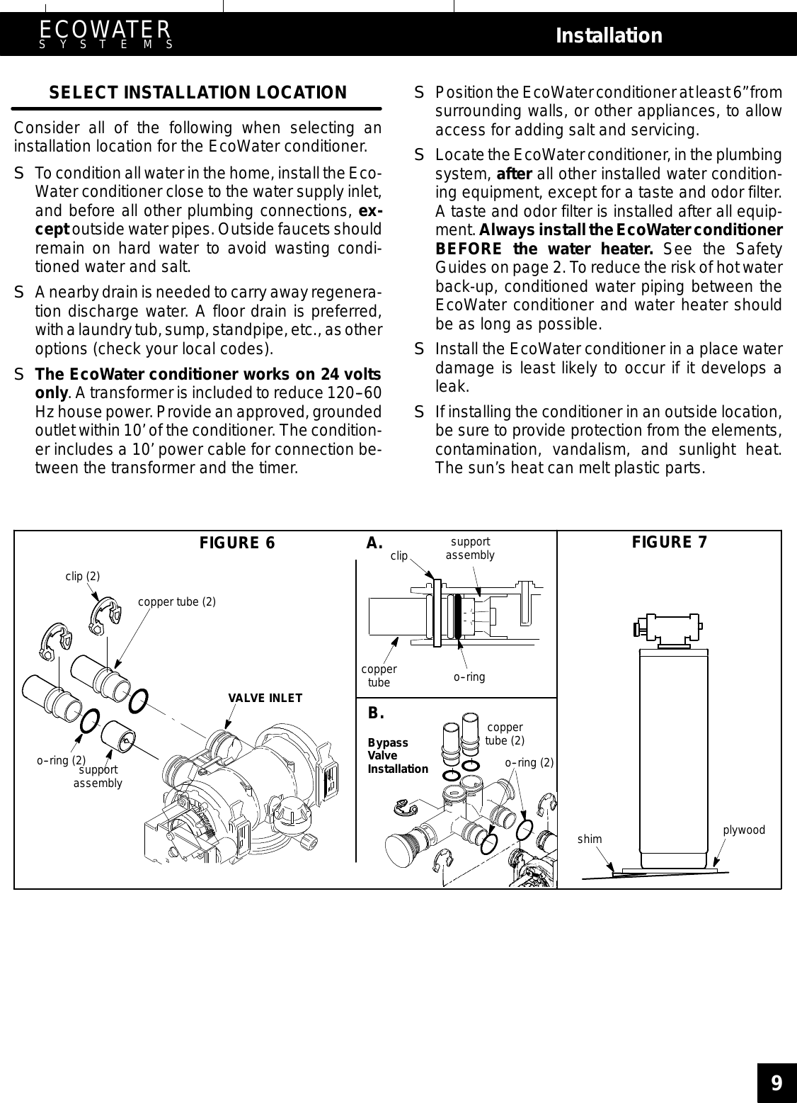 Page 9 of EcoWater Systems 7213206 Water Conditioner User Manual frtpg