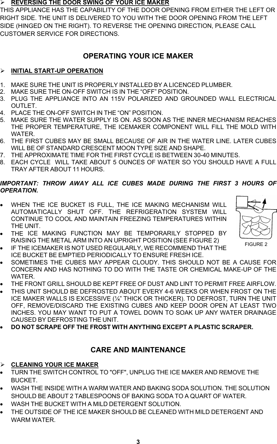 Page 4 of 9 - Edgestar Edgestar-Ib120Ss-Users-Manual-  Edgestar-ib120ss-users-manual