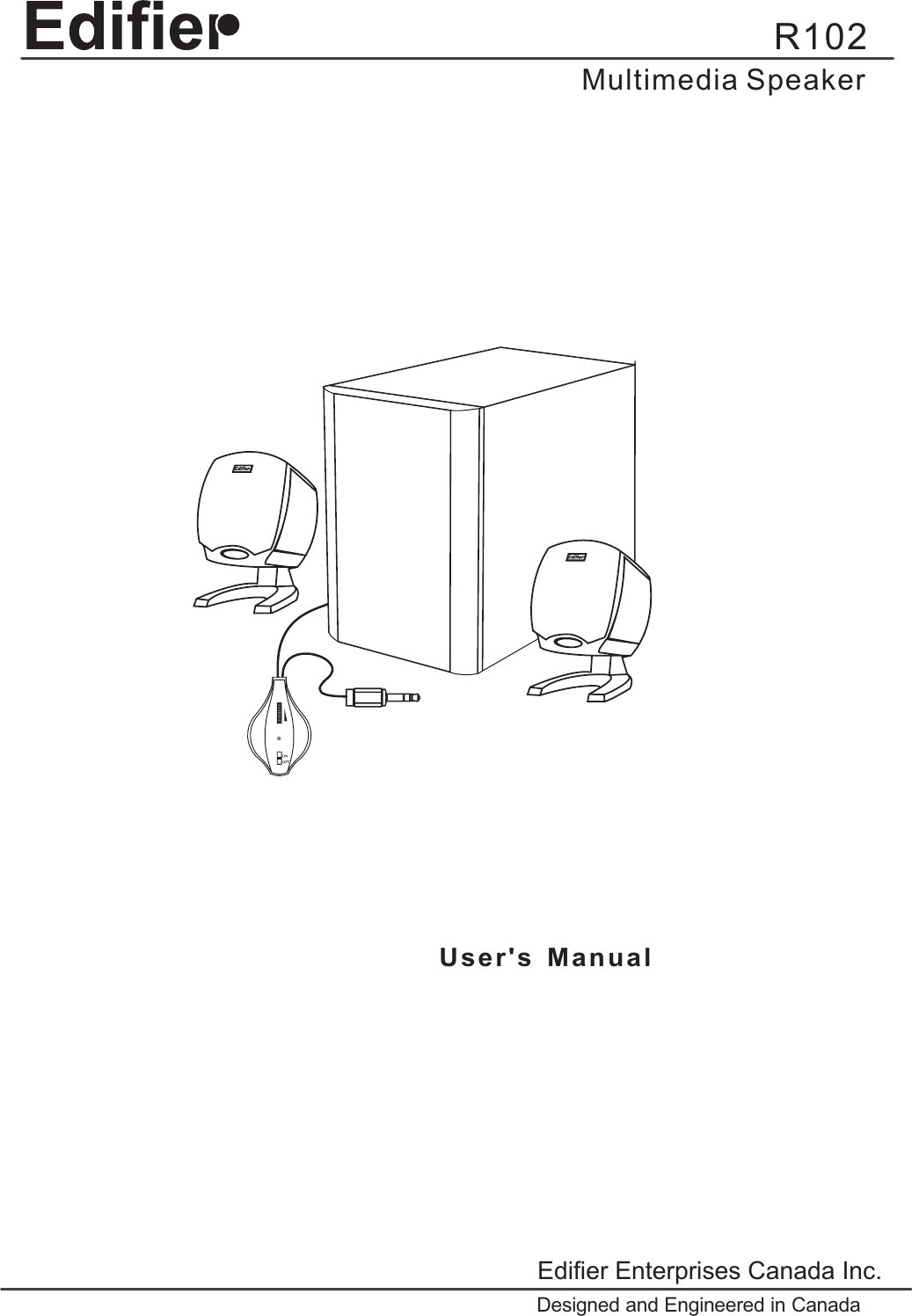 Page 1 of 4 - Edifier-Enterprises-Canada Edifier-Enterprises-Canada-R102-Users-Manual- R102..~1  Edifier-enterprises-canada-r102-users-manual