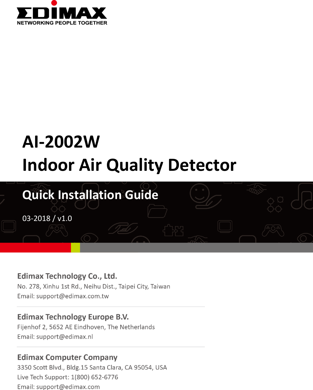 Page 1 of Edimax Technology Co 9520021801 Indoor Air Quality Detector User Manual 