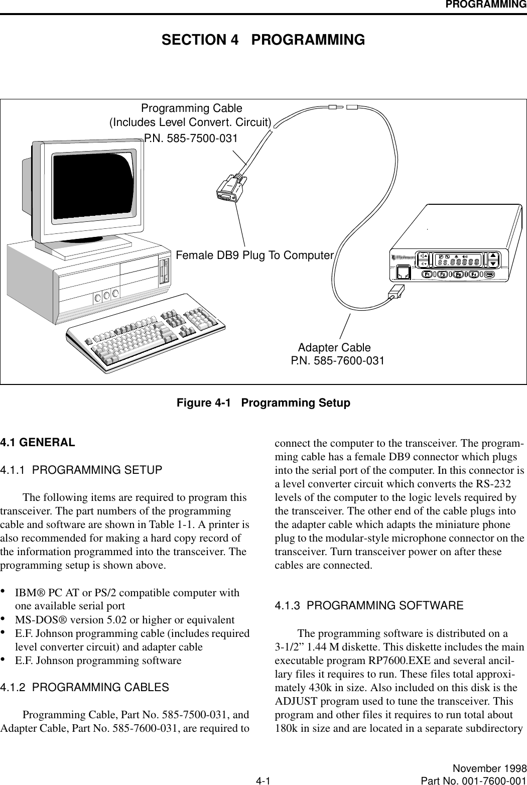 Efjohnson 761x Users Manual 7600 Vhf Uhf Service