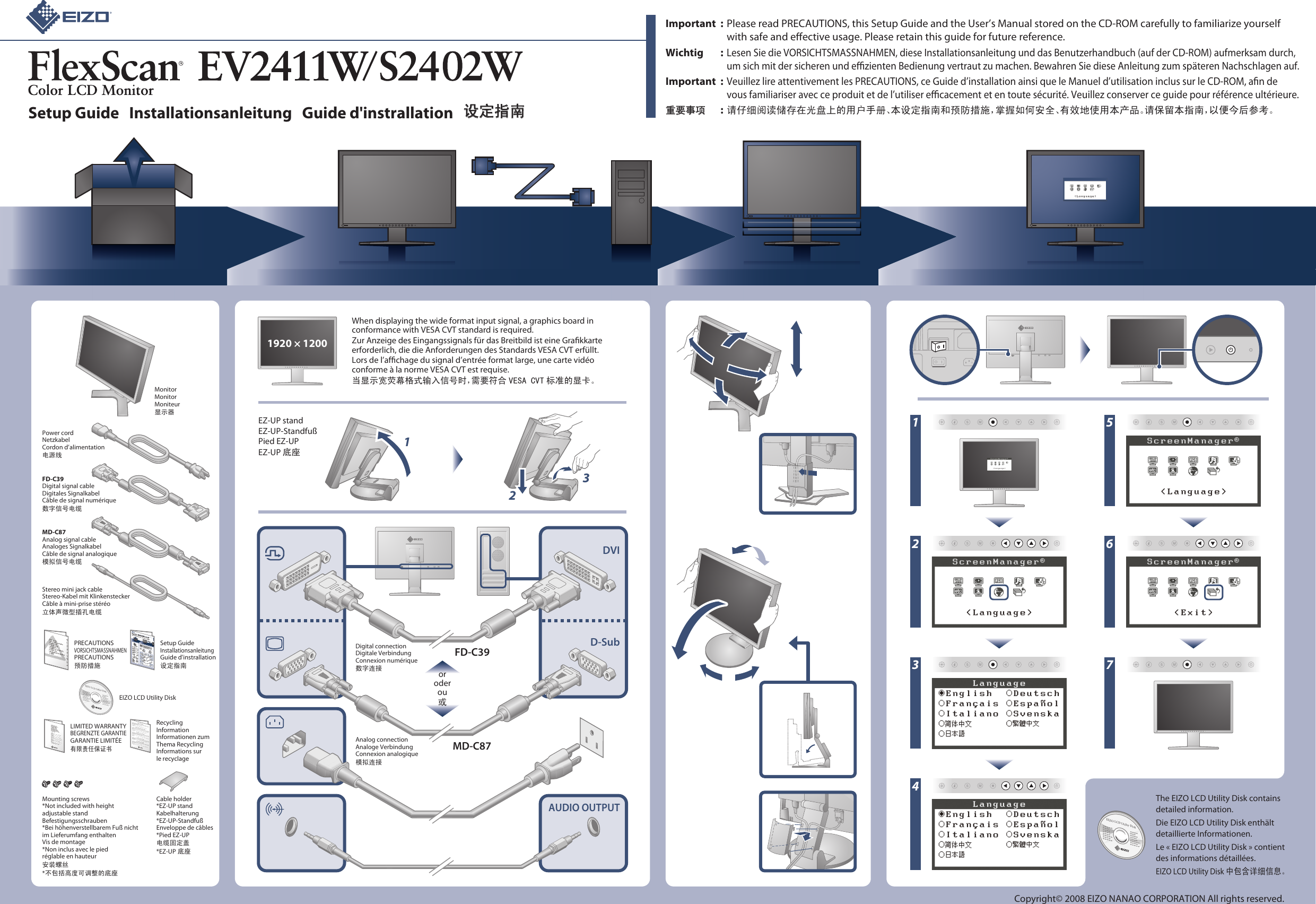 Page 1 of 2 - Eizo Eizo-Flexscan-S2402W-Users-Manual-  Eizo-flexscan-s2402w-users-manual