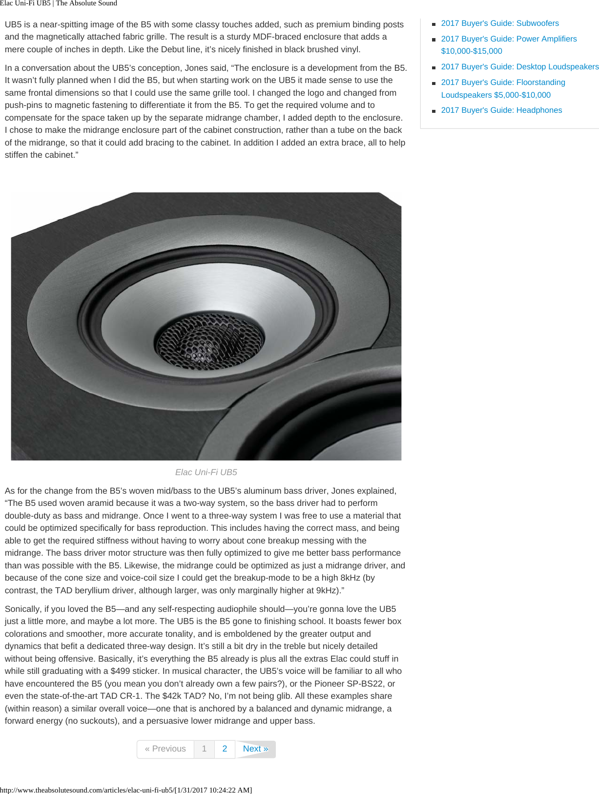 Page 2 of 4 - Elac 2016 10-Elac-Uni-Fi-Ub5-The-Absolute-Sound Uni-Fi UB5 | The Absolute Sound User Manual