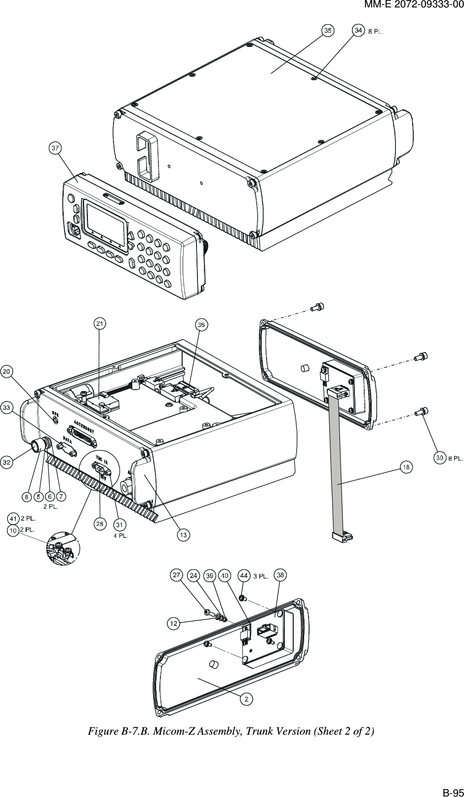 MM-E 2072-09333-00 B-95    Figure  B-7.B. Micom-Z Assembly, Trunk Version (Sheet 2 of 2) 