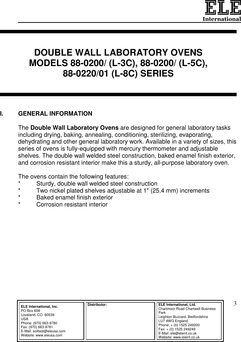 Page 3 of 9 - Ele Ele-88-0200-01-L-3C-4-Users-Manual 88-0200-01 To 88-0220-02 _L-3C-4 L-8C_ Cover1
