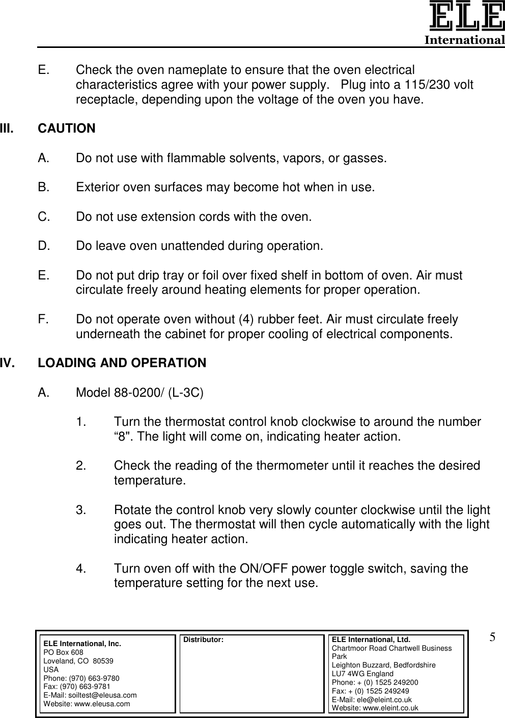 Page 5 of 9 - Ele Ele-88-0200-01-L-3C-4-Users-Manual 88-0200-01 To 88-0220-02 _L-3C-4 L-8C_ Cover1