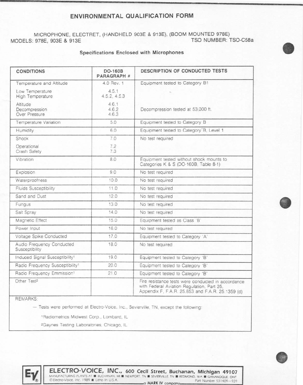 Page 4 of 4 - Electro-Voice Electro-Voice-903E-Users-Manual- 903E EDS  Electro-voice-903e-users-manual