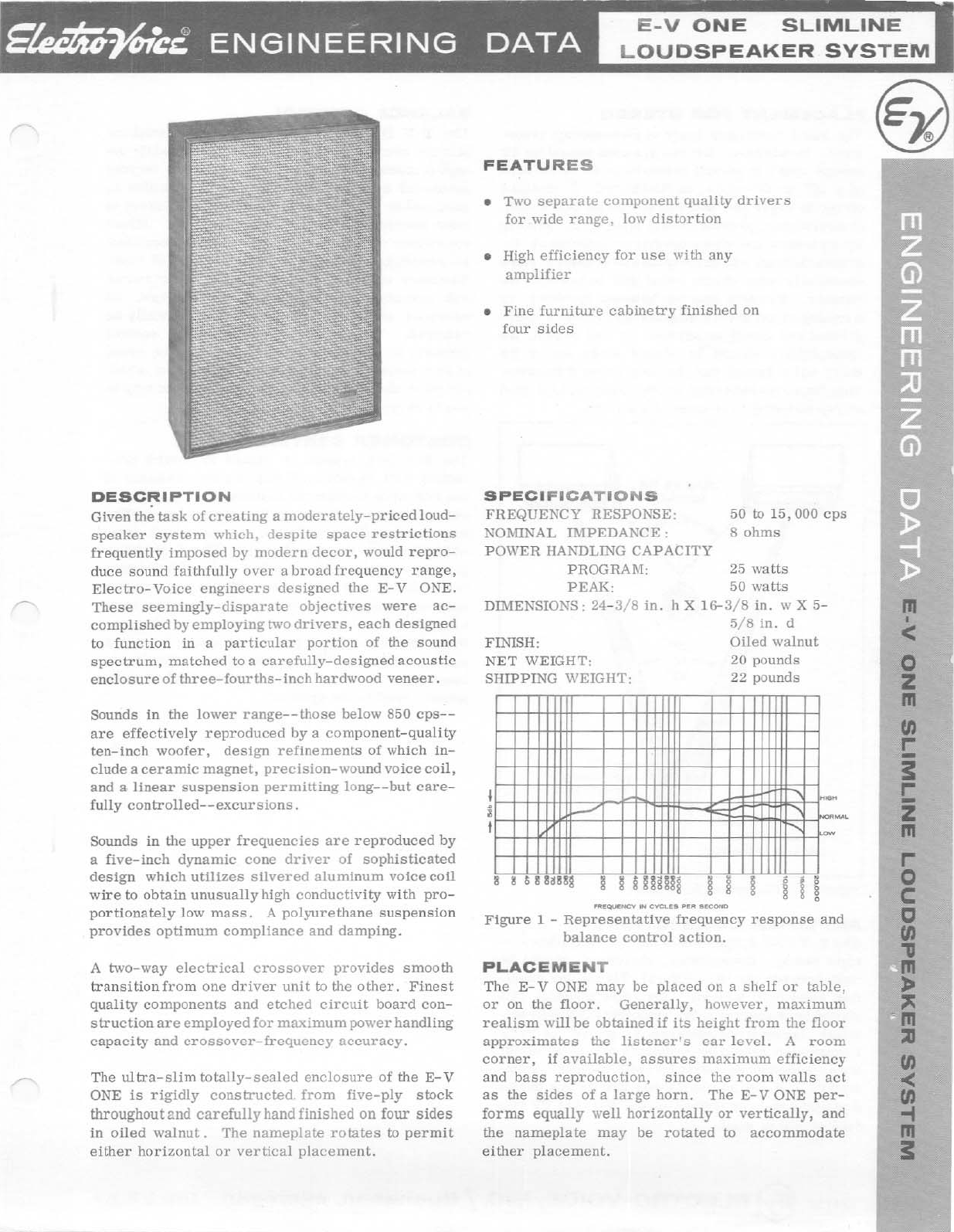 Page 1 of 2 - Electro-Voice Electro-Voice-E-V-One-Users-Manual- EV1 EDS  Electro-voice-e-v-one-users-manual