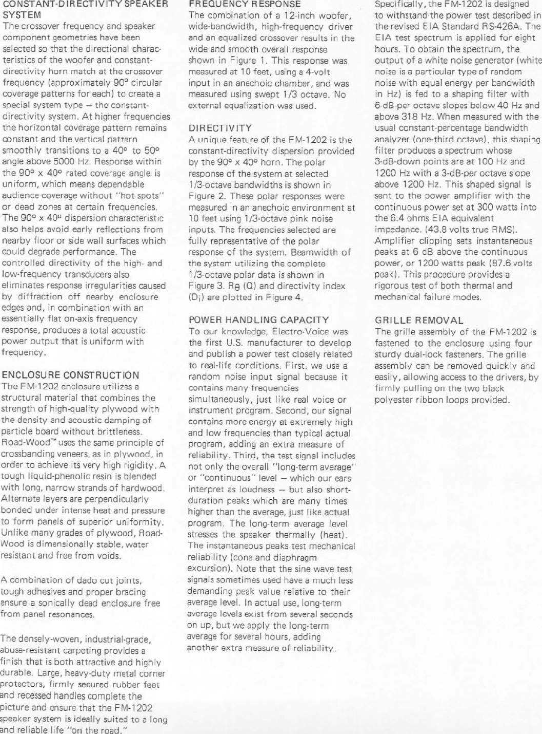 Page 3 of 3 - Electro-Voice Electro-Voice-Fm-1202-Users-Manual- FM-1202 EDS  Electro-voice-fm-1202-users-manual