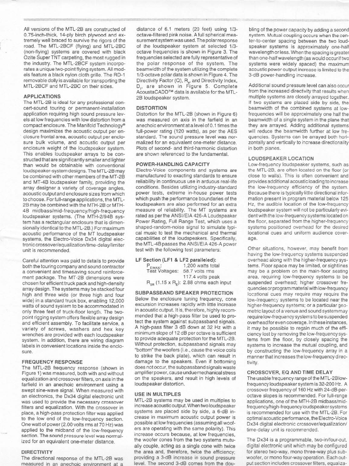 Page 3 of 5 - Electro-Voice Electro-Voice-Mtl-2B-Users-Manual- MTL-2B EDS  Electro-voice-mtl-2b-users-manual