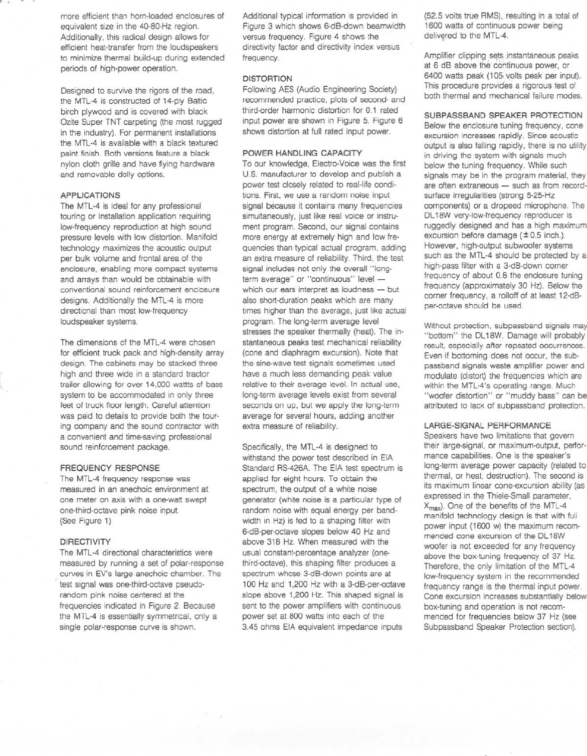 Page 3 of 5 - Electro-Voice Electro-Voice-Mtl-4-Users-Manual- MTL-4 EDS Electro-voice-mtl-4-users-manual