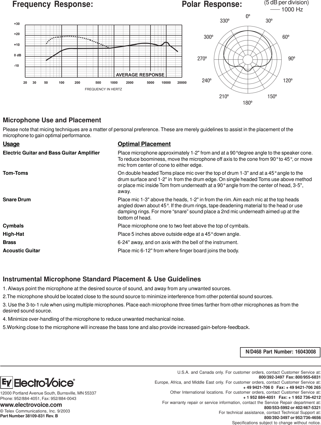 Page 2 of 2 - Electro-Voice Electro-Voice-N-D468-Users-Manual- FRi+122_4pg  Electro-voice-n-d468-users-manual