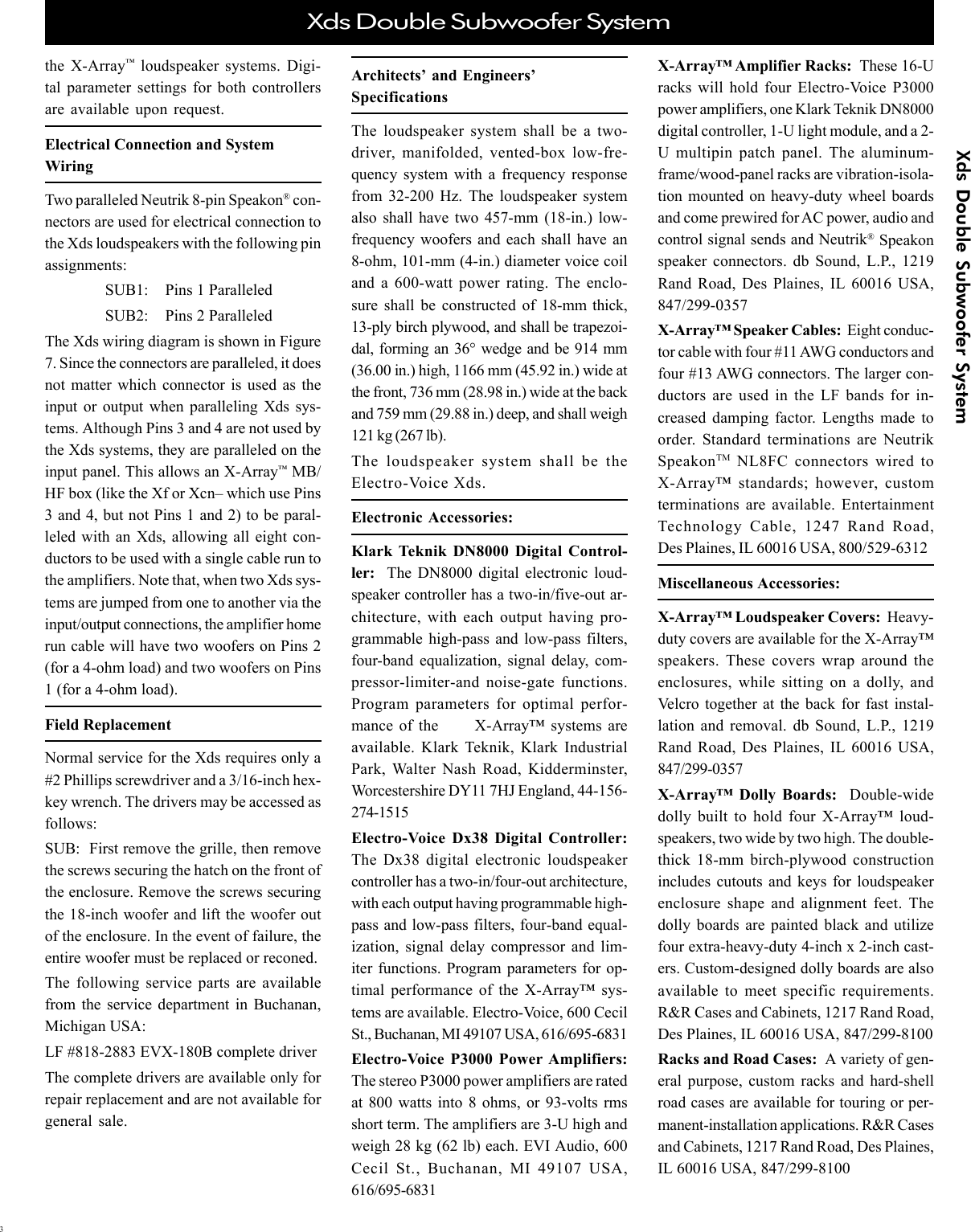 Page 3 of 8 - Electro-Voice Electro-Voice-Speaker-Users-Manual- Xds-eds-534826RevB  Electro-voice-speaker-users-manual