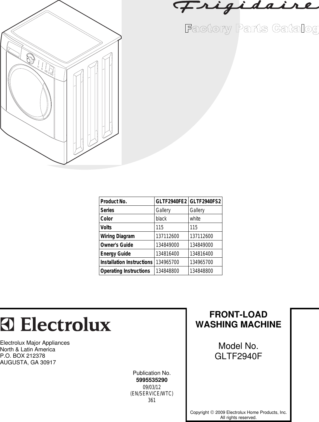 Page 1 of 8 - Electrolux-Gibson Electrolux-Gibson-Electrolux-Gibson-Washer-Gltf2940Fe2-Users-Manual- To Begin A Parts Catalog, Click Load  Contents In The Top Menu Bar Electrolux-gibson-electrolux-gibson-washer-gltf2940fe2-users-manual