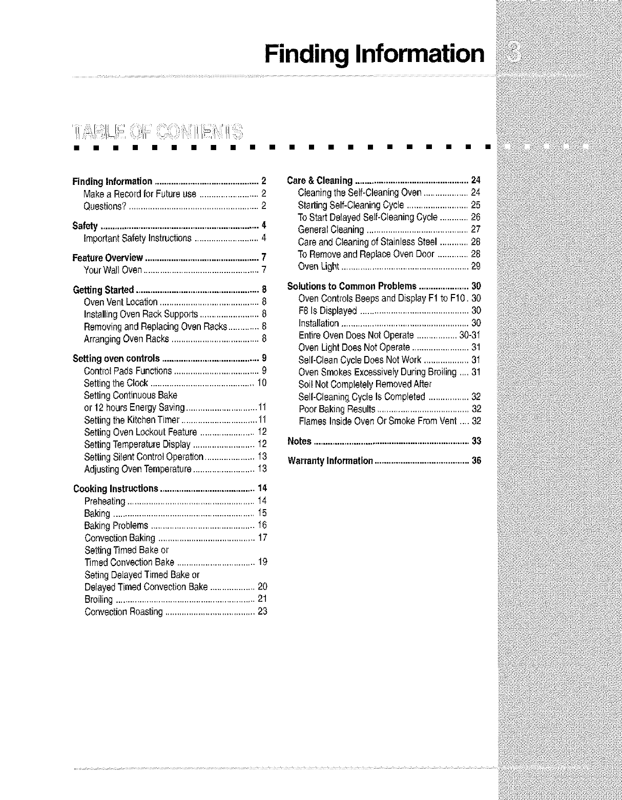 Electrolux E30EW75DSS1 User Manual WALL OVEN Manuals And Guides L0404333