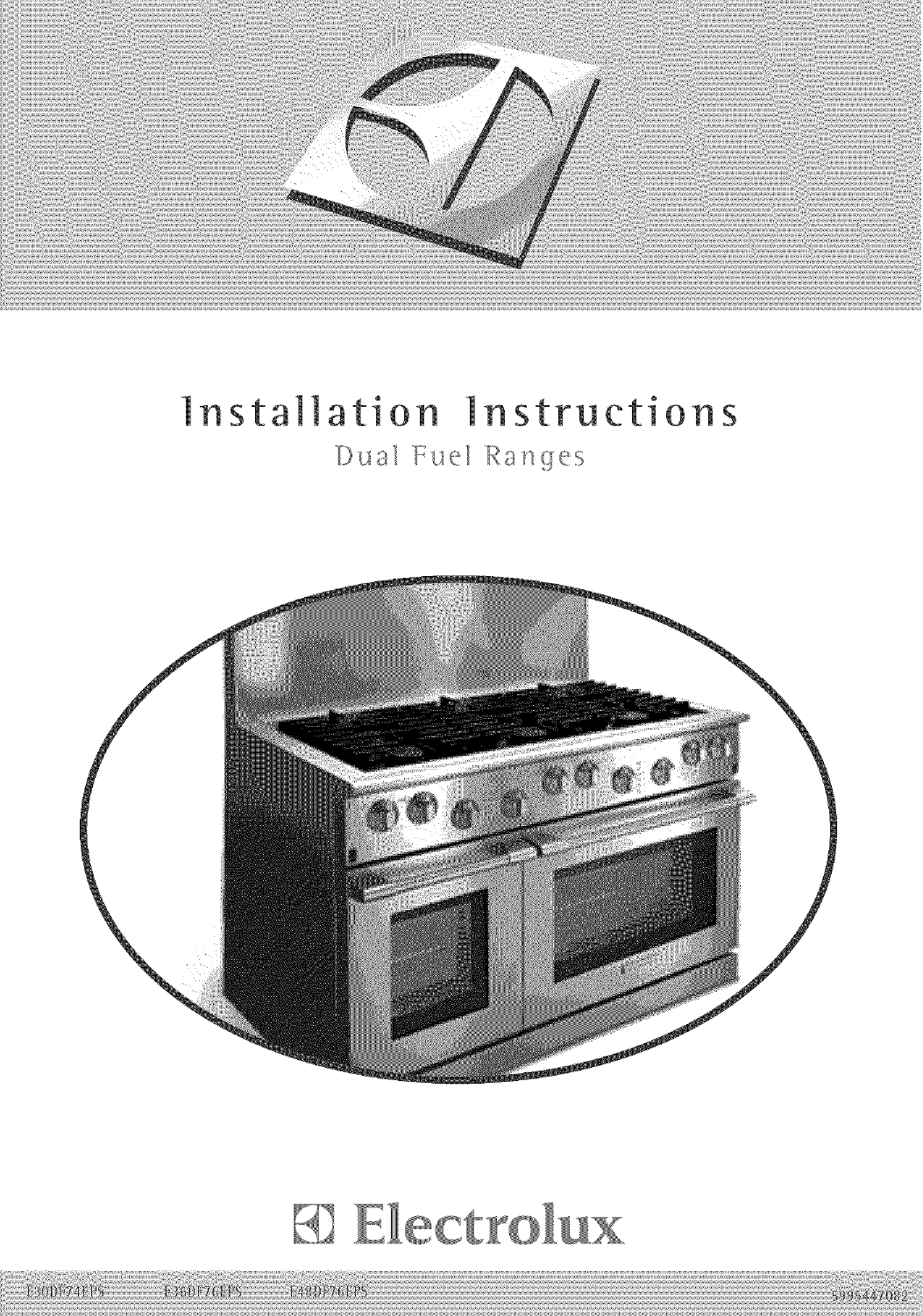 Electrolux E36DF76EPS User Manual DUAL FUEL RANGE Manuals And Guides ...